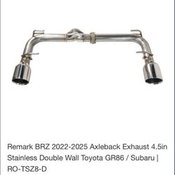 Remark BRZ 2022-2025 Axleback Exhaust 4.5in Stainless Double Wall