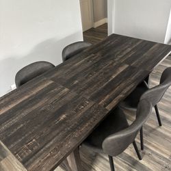 Wood Dining Table And Chairs 
