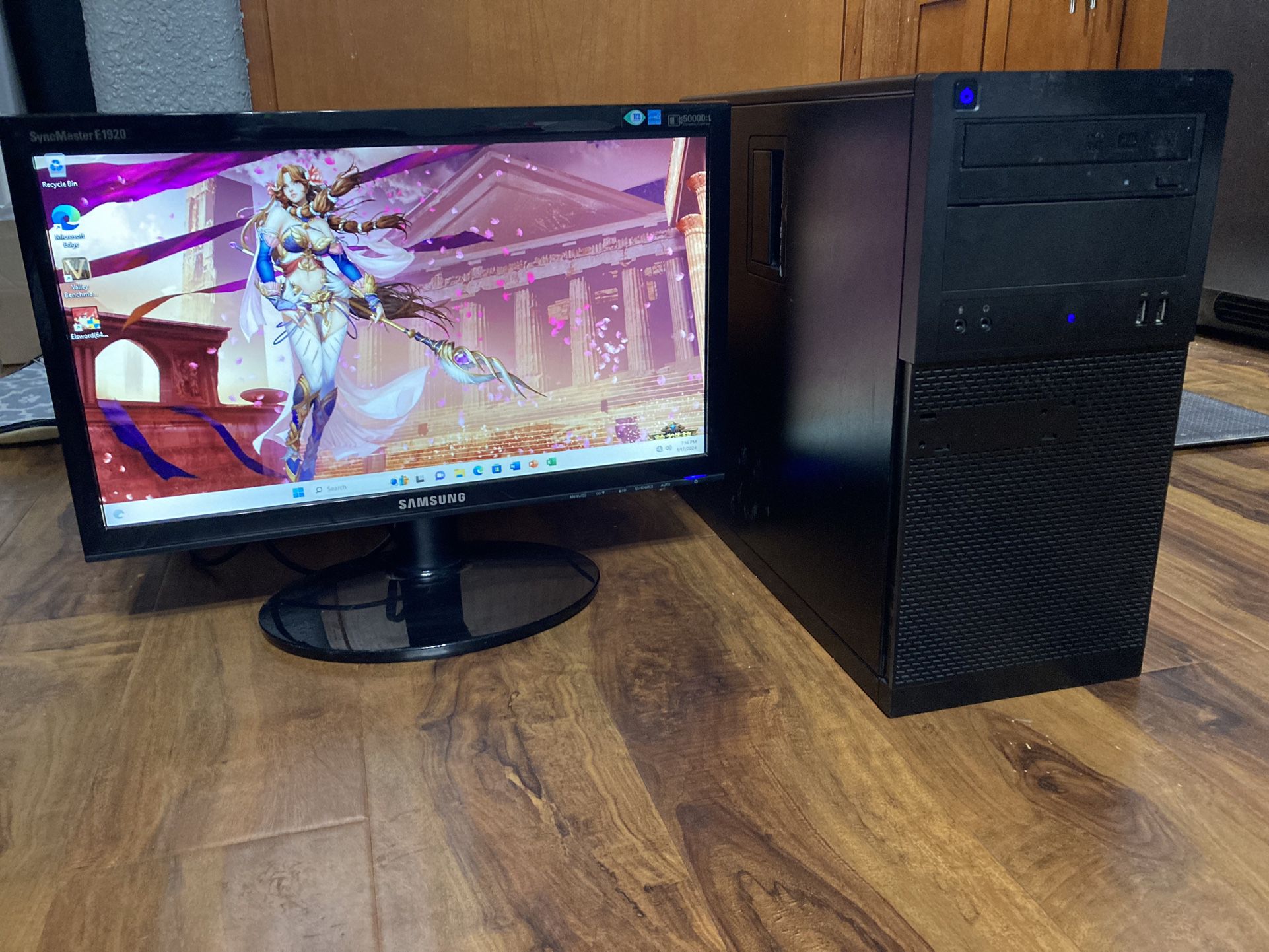 Gaming Pc With I5, Gtx 1050 Ti and Samsung Monitor
