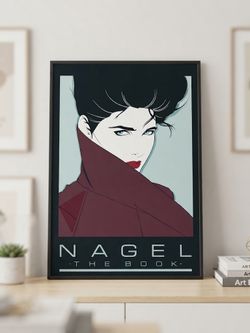 Patrick Nagel "The Book" Framed Poster Print (24x36) - Excellent Condition