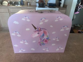 Purple unicorn themed children’s tea party set