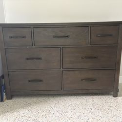 Dark Brown Wood Dresser