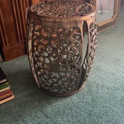 Brass Pierced Fretwork Barrel Stool/table Base