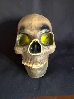 Vintage Latex Halloween Skull Prop