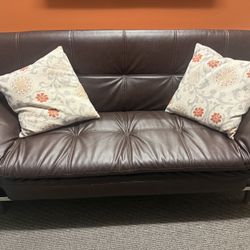 Faux Leather Futon Soda Bed