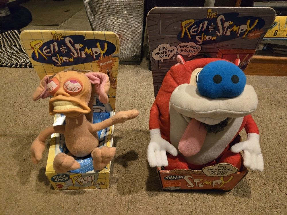 Rude Toot Ren & Talking Stimpy In Box