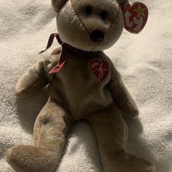 TY 1888 Signature Bear Beanie Baby with Tags