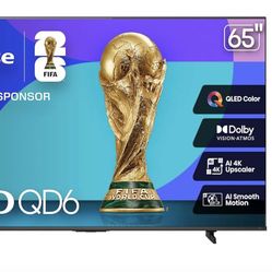 Hisense 65” QLED QD6 Series Smart TV – Brand New in Box (Fire TV | 4K QLED | Alexa Built-In) 