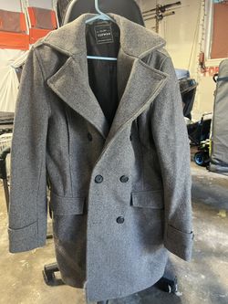 Mans Grey Pea Coat