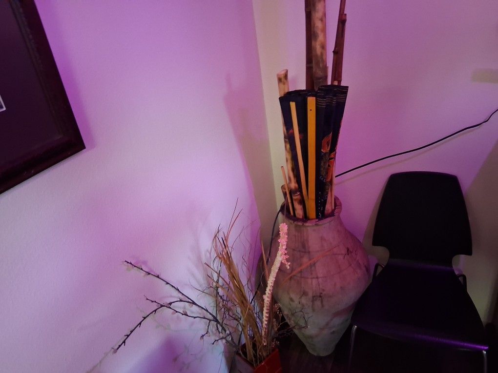 Large Ceramic Vase Withdecoeative Bamboo