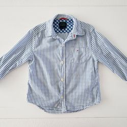Mini Boden Blue Plaid Size 3-4 Years Shirt