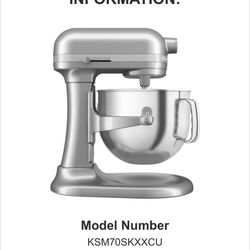 6 Qt. KitchenAid Mixer Brand new refurbished 