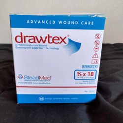 Drawtex® Wound Dressings 3/8"x 18" Rope, 10ct Box