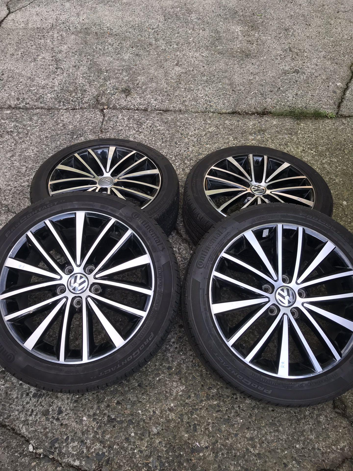 VW or AUDI wheels with all season continental tires