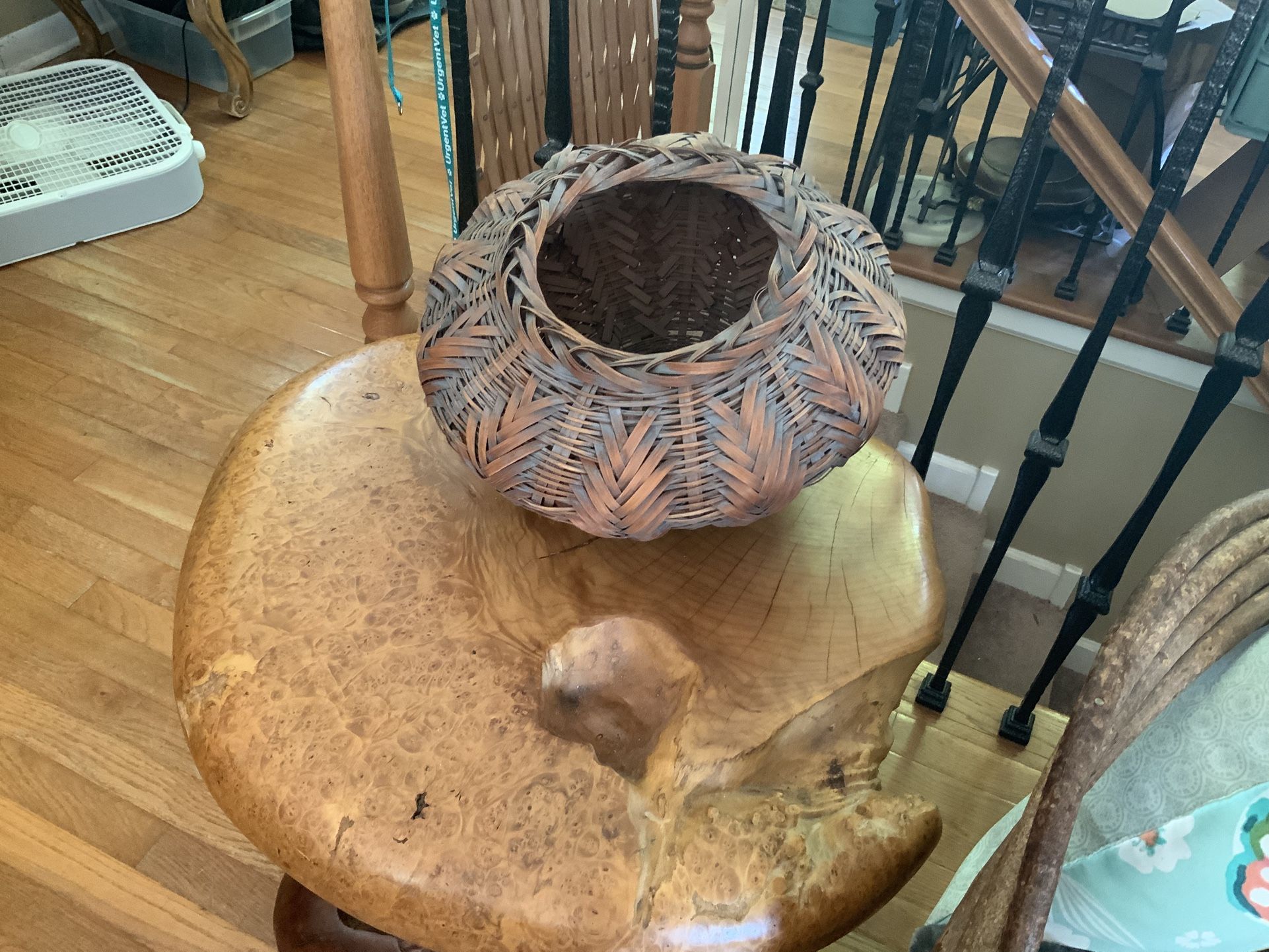 Large Vintage Japanese Ikebana Basket