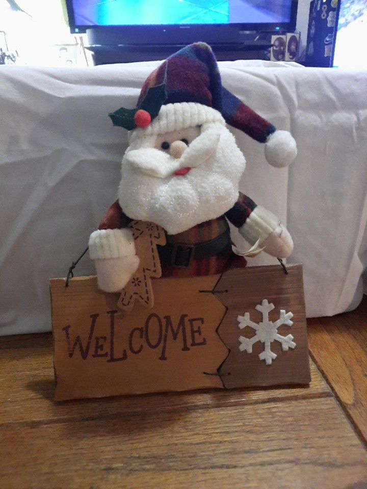 Dan Dee Holiday Country Santa Welcome Sign Christmas 🎄