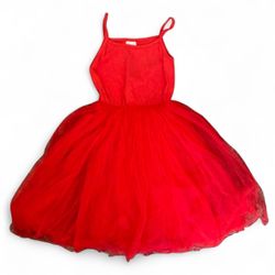 Red Tulle Skirt Spaghetti Strap Dress (5 yrs)