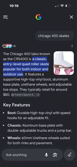 Chicago 400 skates size 4