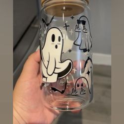 Naughty Ghost Glass Cup 