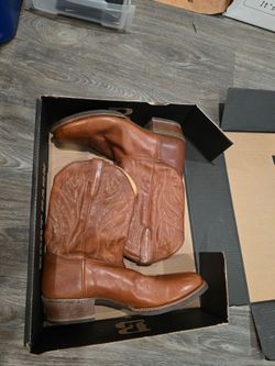 Size 13 Boot Barn Brown Leather Cowboy Boots