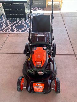 Shop YARDMAX 22 in. 201 cc SELECT PACE 6 Speed CVT High Wheel RWD 3-in-1 Gas Walk Behind Self Propelled Lawn Mower