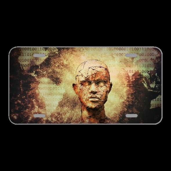 License Plate Novelty Car Front Dark Eng Fantasy Dark Side Artfully