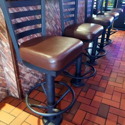 3 NEW FLOOR ATTACHED BAR STOOLS 