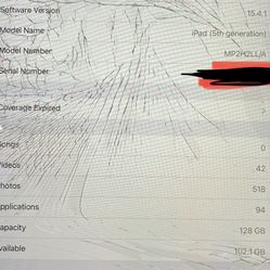 iPad 5 Generation 128GB