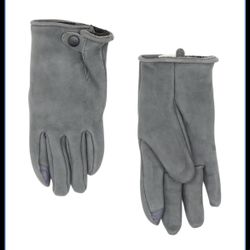UGG L1240 Men's Metal Grey Tabbed-Splice Vent Leather Gloves  New with tags Mens size XL 