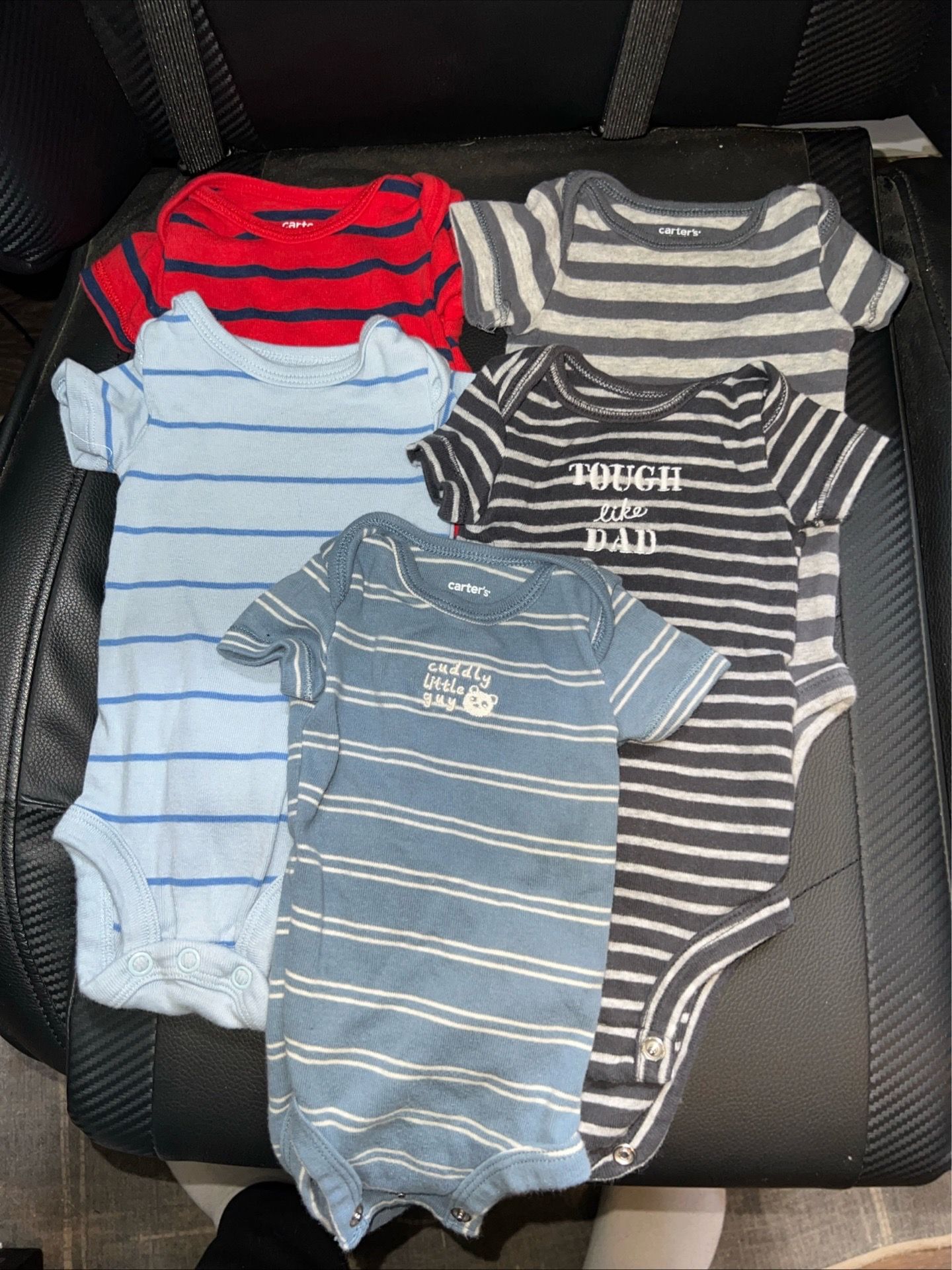 5 Carter stripped Short Sleeve Newborn