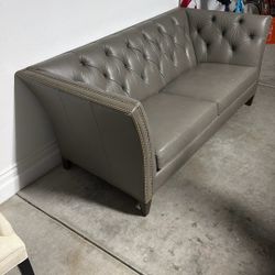 Ethan Allen Leather Sofa 