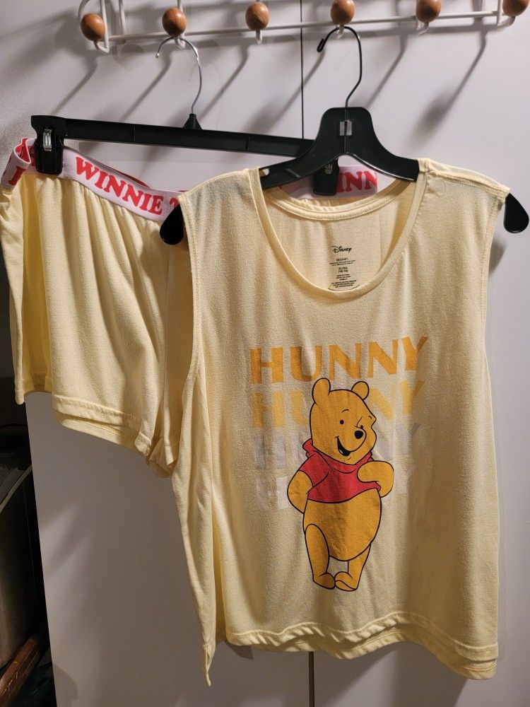 Women's Disney Winnie the Pooh Sleepwear Set Size XL 16/18