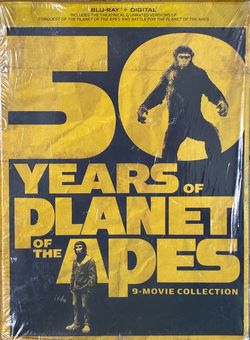 Rare. Factory Sealed 50 Years of Planet of the Apes 9-Movie Blu-ray