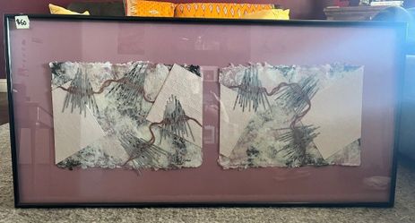 Big Heavy Glass Picture / Decor 