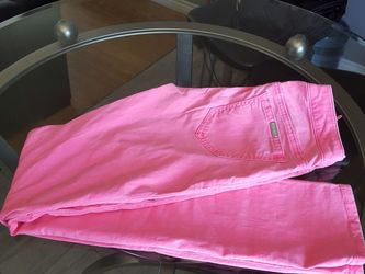 pink skinny jeans by guess