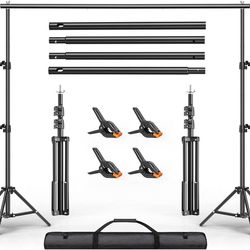 new Backdrop Stand 6.5FT/2m x 10FT/3m (H X W) Adjustable Backdrop Stand System Kit with Carry Bag for Parties, Wedding, Advertising Display  About thi