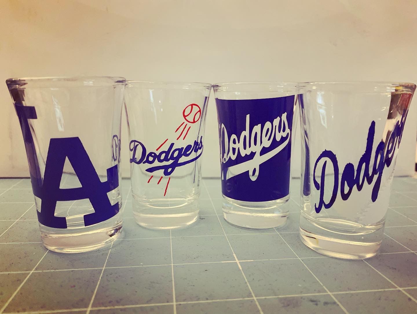 Personalized Dodger Shot Glass Collection