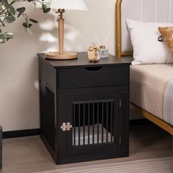 Furniture Style Dog Crate, Decorative Dog Kennel End Table Storage Drawer