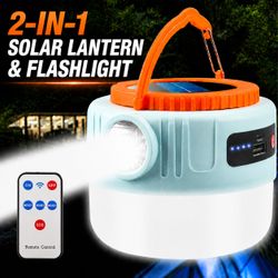 [NEW] Solar / USB Rechargeable Lantern & Flashlight with Remote