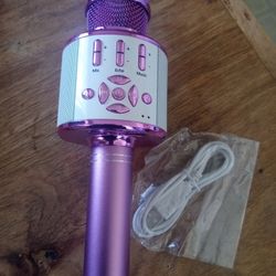 KARAOKE MICROPHONO GIRLS, KIDS WITH LIGHTS USB MUSIC PORT, TF MICRO SD CARD MUSIC PORT BLUETOOTH 
