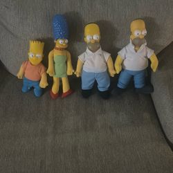 Vintage Simpson Plush Dolls From 1990