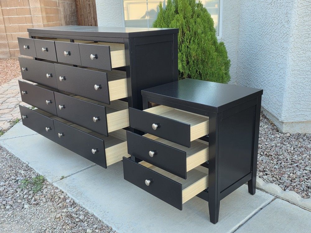2 Piece Black Dresser Set Free Delivery Included