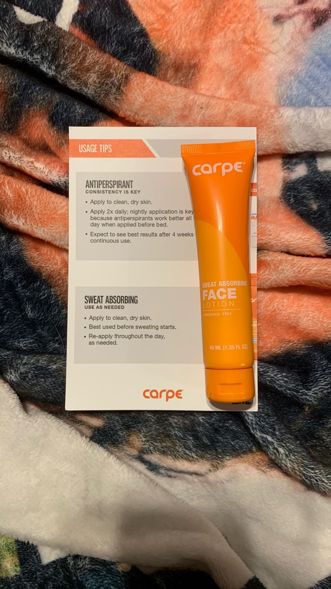 Carpe Sweat Absorbing Face Lotion