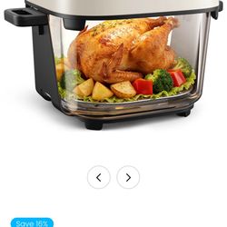Brand New in box AIRMSEN 6.3 QT Glass Air Fryer – Non-Toxic, 4 Presets, Precise Temperature Control