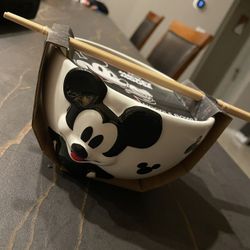 Mickey Noodle Bowl With Chopsticks 