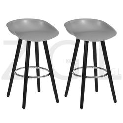 Open Box Homy Casa DEARBORN GREY BLACK LEG Bar Stool "17.32" x 17.52" x 30.71" Modern Seating Solution