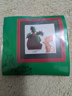 Rare Vintage Elizabeth Stuart Designs Christmas Greed  Cross Stitch Kit