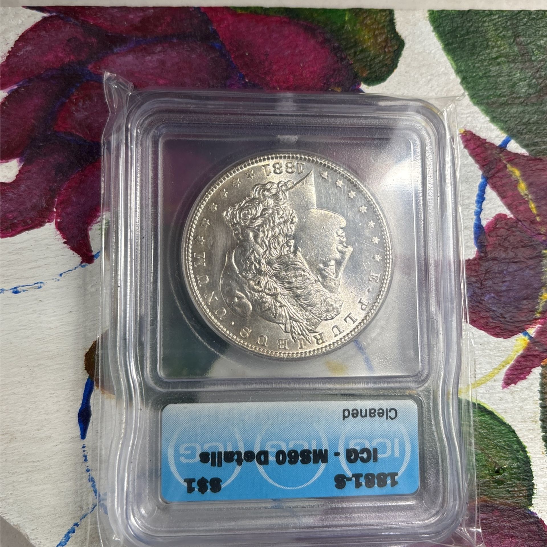 1881-S Morgan Silver $1 ICG - MS60 Details “Cleaned”
