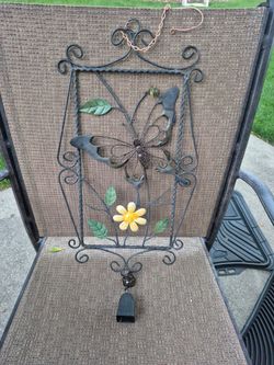 Wrought Iron Garden Decor H 25"1/2, W 11"1/2