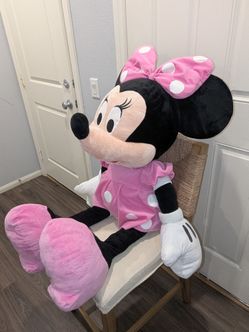Disney Minnie Mouse Jumbo Plush 48 Inch Giant Pink Polka Dot Dress 4 Ft